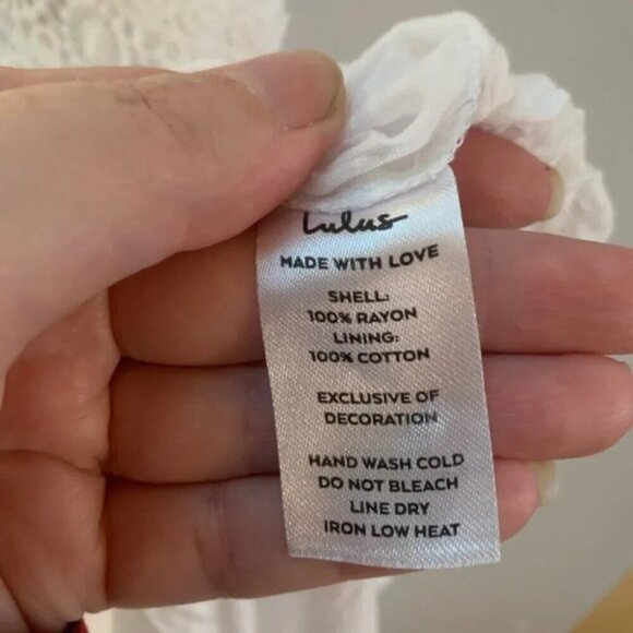 Lulu's Light Breeze White Striped Crochet Lace Tiered Maxi Dress XS - Picture 5 of 11